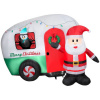 Santa Merry Christmas camper inflatable